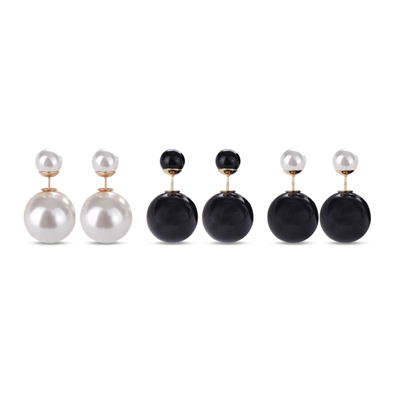 Double Sided Pearl Earring Set